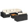 Set de sofás de jardín 11 pzas y cojines ratán sintético negro de , Conjuntos de jardín - Ref: Foro24-3266256, Precio: 542,90...