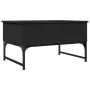 Couchtisch aus Holzwerkstoff und schwarzem Metall, 70 x 50 x 40 cm von , Couchtisch - Ref: Foro24-845371, Preis: 63,40 €, Rab...