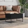 Couchtisch aus Holzwerkstoff und schwarzem Metall, 70 x 50 x 40 cm von , Couchtisch - Ref: Foro24-845371, Preis: 63,40 €, Rab...