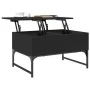 Couchtisch aus Holzwerkstoff und schwarzem Metall, 70 x 50 x 40 cm von , Couchtisch - Ref: Foro24-845371, Preis: 63,40 €, Rab...