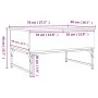 Couchtisch aus Holzwerkstoff und schwarzem Metall, 70 x 50 x 40 cm von , Couchtisch - Ref: Foro24-845371, Preis: 63,40 €, Rab...