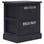 Mesita de noche madera de Paulownia negro 38x28x45 cm de vidaXL, Mesitas de noche - Ref: Foro24-284058, Precio: 43,85 €, Desc...