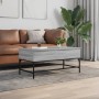 Mesa de centro madera ingeniería metal gris Sonoma 100x50x45 cm de , Mesas de centro - Ref: Foro24-845399, Precio: 69,33 €, D...
