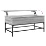 Mesa de centro madera ingeniería metal gris Sonoma 100x50x45 cm de , Mesas de centro - Ref: Foro24-845399, Precio: 69,33 €, D...