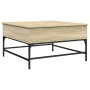 Mesa de centro madera ingeniería metal roble Sonoma 80x80x45 cm de , Mesas de centro - Ref: Foro24-845402, Precio: 80,50 €, D...