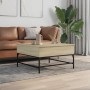 Mesa de centro madera ingeniería metal roble Sonoma 80x80x45 cm de , Mesas de centro - Ref: Foro24-845402, Precio: 80,50 €, D...