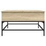Mesa de centro madera ingeniería metal roble Sonoma 80x80x45 cm de , Mesas de centro - Ref: Foro24-845402, Precio: 80,50 €, D...