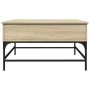 Mesa de centro madera ingeniería metal roble Sonoma 80x80x45 cm de , Mesas de centro - Ref: Foro24-845402, Precio: 80,50 €, D...