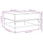 Mesa de centro madera ingeniería metal roble Sonoma 80x80x45 cm de , Mesas de centro - Ref: Foro24-845402, Precio: 80,50 €, D...
