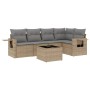Juego de sofás jardín con cojines 6 pzas ratán sintético beige de , Conjuntos de jardín - Ref: Foro24-3220138, Precio: 387,56...