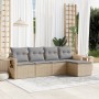 Juego de sofás jardín con cojines 5 pzas ratán sintético beige de , Conjuntos de jardín - Ref: Foro24-3220088, Precio: 304,58...