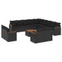 Set sofás de jardín 14 pzas con cojines ratán sintético negro de , Conjuntos de jardín - Ref: Foro24-3226531, Precio: 932,15 ...