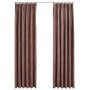 Cortinas opacas ganchos 2 pzas terciopelo rosa viejo 140x175 cm de vidaXL, Cortinas y visillos - Ref: Foro24-134524, Precio: ...