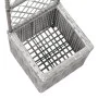 Enrejado y arriate 1 maceta ratán sintético gris 30x30x107 cm de vidaXL, Maceteros y jardineras - Ref: Foro24-46933, Precio: ...