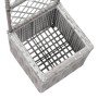 Enrejado y arriate 1 maceta ratán sintético gris 30x30x107 cm de vidaXL, Maceteros y jardineras - Ref: Foro24-46933, Precio: ...