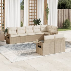 Juego de sofás de jardín con cojines beige 8 pzas ratán PE de , Conjuntos de jardín - Ref: Foro24-3220417, Precio: 564,56 €, ...