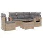 Juego de sofás jardín con cojines 6 pzas ratán sintético beige de , Conjuntos de jardín - Ref: Foro24-3220178, Precio: 387,56...