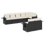 Set de sofás de jardín 8 piezas y cojines ratán sintético negro de , Conjuntos de jardín - Ref: Foro24-3220415, Precio: 495,1...