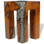 Taburete de madera maciza de teca y resina en Taburetes y sillas plegables | Comprar online en Foru.es