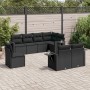 Set de sofás de jardín 8 piezas y cojines ratán sintético negro de , Conjuntos de jardín - Ref: Foro24-3220434, Precio: 553,7...