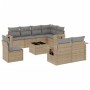 Set de sofás de jardín 9 pzas con cojines ratán sintético beige de , Conjuntos de jardín - Ref: Foro24-3220448, Precio: 603,7...
