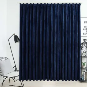 Blackout curtain with hooks dark blue velvet 290x245 cm by vidaXL, Curtains and curtains - Ref: Foro24-134535, Price: 45,27 €...