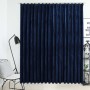 Cortina opaca con ganchos terciopelo azul oscuro 290x245 cm de vidaXL, Cortinas y visillos - Ref: Foro24-134535, Precio: 53,3...