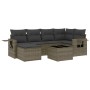 Set de sofás de jardín 7 piezas con cojines ratán PE gris de , Conjuntos de jardín - Ref: Foro24-3220469, Precio: 410,69 €, D...