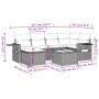 Set de sofás de jardín 7 piezas con cojines ratán PE gris de , Conjuntos de jardín - Ref: Foro24-3220469, Precio: 410,69 €, D...