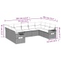 Set de muebles de jardín 9 pzas y cojines ratán sintético gris de , Conjuntos de jardín - Ref: Foro24-3220599, Precio: 546,16...