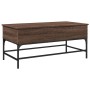 Mesa de centro madera ingeniería metal roble marrón 100x50x45cm de , Mesas de centro - Ref: Foro24-845400, Precio: 70,30 €, D...