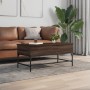 Mesa de centro madera ingeniería metal roble marrón 100x50x45cm de , Mesas de centro - Ref: Foro24-845400, Precio: 70,30 €, D...