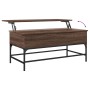 Mesa de centro madera ingeniería metal roble marrón 100x50x45cm de , Mesas de centro - Ref: Foro24-845400, Precio: 70,30 €, D...