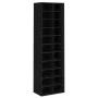 Mueble zapatero de madera contrachapada negro 54x34x183 cm de vidaXL, Zapateros y organizadores de calzado - Ref: Foro24-8003...