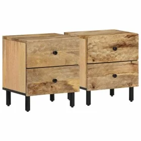 Bedside tables 2 pcs solid mango wood 40x33x46 cm by , Nightstands - Ref: Foro24-356890, Price: 120,89 €, Discount: %