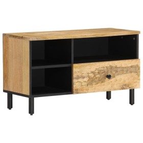Mueble de TV madera maciza de mango 80x33x46 cm de , Muebles TV - Ref: Foro24-356908, Precio: 60,79 €, Descuento: %