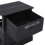 Mesita de noche madera de Paulownia negro 38x28x45 cm de vidaXL, Mesitas de noche - Ref: Foro24-284058, Precio: 43,85 €, Desc...