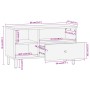 Mueble de TV madera maciza de mango 80x33x46 cm de , Muebles TV - Ref: Foro24-356908, Precio: 60,79 €, Descuento: %