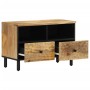 Mueble de TV madera maciza de mango 70x33x46 cm de , Muebles TV - Ref: Foro24-356892, Precio: 68,46 €, Descuento: %