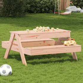 Mesa de pícnic con arenero de niños madera maciza Douglas de , Mesas de jardín - Ref: Foro24-832595, Precio: 117,25 €, Descue...