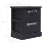Mesita de noche madera de Paulownia negro 38x28x45 cm de vidaXL, Mesitas de noche - Ref: Foro24-284058, Precio: 43,85 €, Desc...