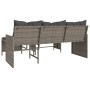 Sofá de jardín en forma de L con mesa y cojines ratán PE gris de , Sofás de exterior - Ref: Foro24-365582, Precio: 221,71 €, ...