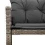 L-shaped garden sofa with table and gray PE rattan cushions by , Outdoor sofas - Ref: Foro24-365582, Price: 233,43 €, Discoun...