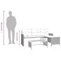 L-shaped garden sofa with table and gray PE rattan cushions by , Outdoor sofas - Ref: Foro24-365582, Price: 233,43 €, Discoun...