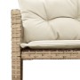 Sofá de jardín en forma de L con mesa y cojines ratán PE beige de , Sofás de exterior - Ref: Foro24-365575, Precio: 240,63 €,...