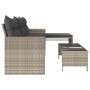 Sofá jardín forma de L con mesa y cojines ratán PE gris claro de , Sofás de exterior - Ref: Foro24-365577, Precio: 236,92 €, ...