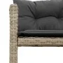 Sofá jardín forma de L con mesa y cojines ratán PE gris claro de , Sofás de exterior - Ref: Foro24-365577, Precio: 251,28 €, ...