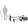 Sofá jardín forma de L con mesa y cojines ratán PE gris claro de , Sofás de exterior - Ref: Foro24-365577, Precio: 236,92 €, ...