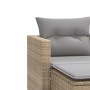 Sofá de jardín 2 plazas con toldo y taburetes ratán PE beige de , Sofás de exterior - Ref: Foro24-365795, Precio: 251,93 €, D...