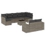 Set de sofás de jardín 10 pzas con cojines ratán sintético gris de , Conjuntos de jardín - Ref: Foro24-3255367, Precio: 627,0...